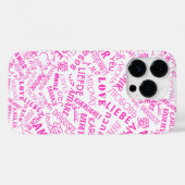 Meertalige Liefde Tekst iPhone Case - Kies kleuren (Achterkant (horizontaal))