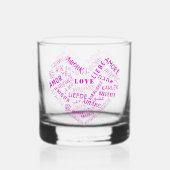 Meertalige liefdeswoordtekst Uw speciale cadeau Whisky Glas (Voorkant)