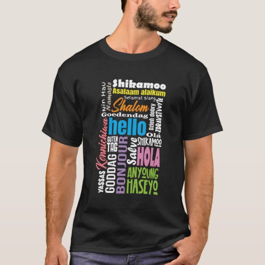 Meertalige meertalige linguïstisch linguïstisch t-shirt (Voorkant)