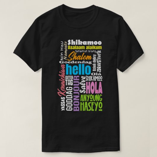 Meertalige meertalige linguïstisch linguïstisch t-shirt (Design voorkant)