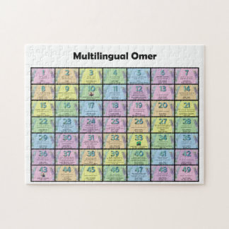 Meertalige omeerteller legpuzzel
