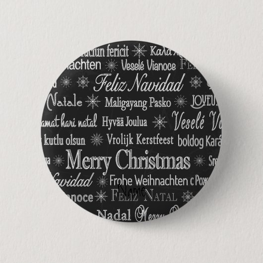 Meertalige pretkerst Thunder_Cove Ronde Button 5,7 Cm (Voorkant)
