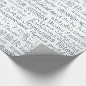 Meertalige "Prettige feestdagen" cadeauomslag Cadeaupapier (Hoek)