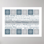 Meertalige Prettige feestdagen poster (Voorkant)