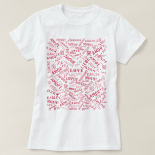 Meertalige tekst Love T-shirt