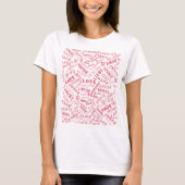 Meertalige tekst Love T-shirt (Voorkant)