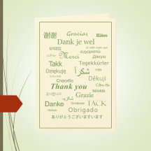 Meertalige typografie "Bedankt" Alle gelegenheden