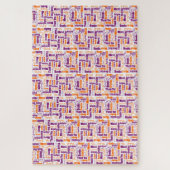 Meertalige typografie Dank u Oranje Paars Legpuzzel (Verticaal)