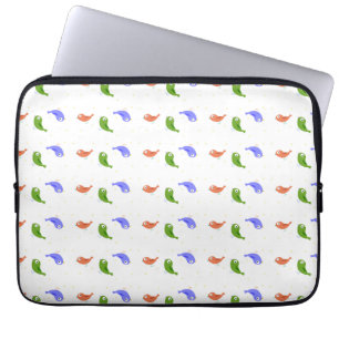 Meertalige vogels laptop sleeve