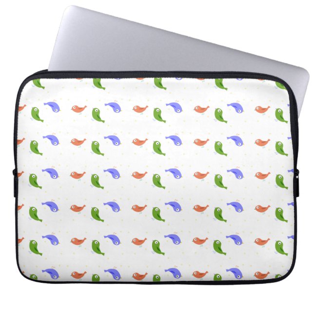 Meertalige vogels laptop sleeve (Voorkant)