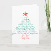 Meertalige Vrolijke Kerstmis! Feestdagen Kaart (Voorkant)