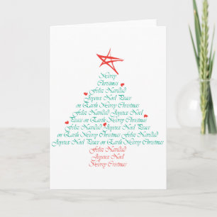 Meertalige Vrolijke Kerstmis! Feestdagen Kaart