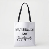 Meertaligheid is mijn Superpower Polyglot Canvas t Tote Bag (Voorkant)