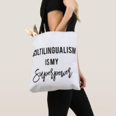 Meertaligheid is mijn Superpower Polyglot Canvas t Tote Bag (Dichtbij)