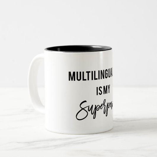 Meertaligheid is mijn Superpower Polyglot Mok (Voorkant links)
