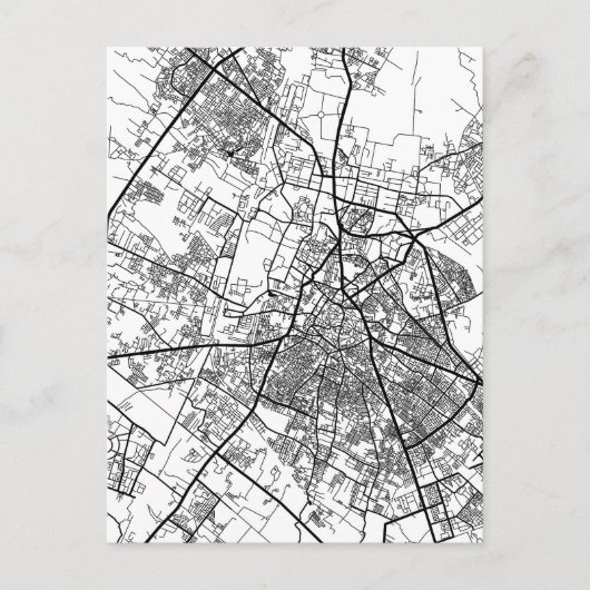 Meerut Uttar Pradesh City Map Briefkaart (Voorkant)