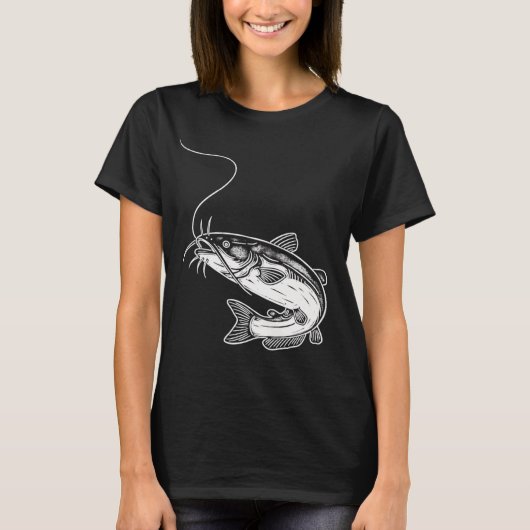 Meerval aan de lijn t-shirt (Voorkant)