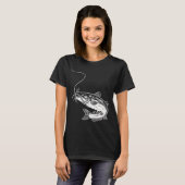 Meerval aan de lijn t-shirt (Voorkant volledig)