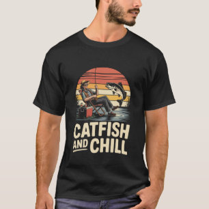 Meerval en Relax Retro Vissen Atmosfeer T-shirt
