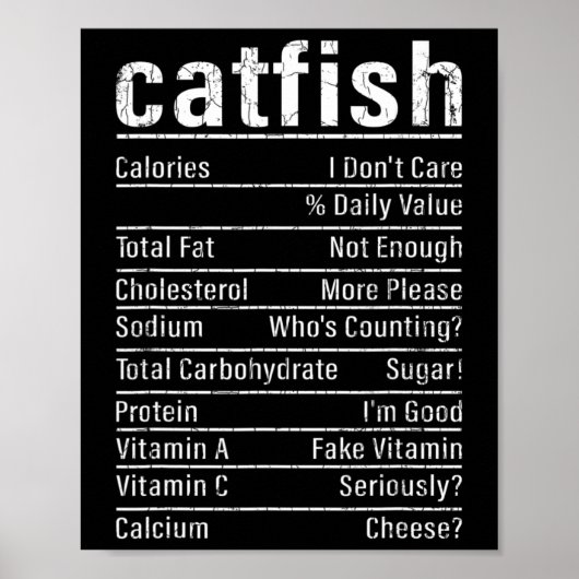 Meerval Feiten Grappige Visliefhebber Catfishing G Poster (Voorkant)
