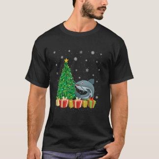 Meerval Kerstboom Verlichting Kerstman Hoed Meerva T-shirt