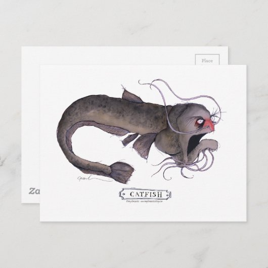 Meerval, tony fernandes briefkaart (Voorkant / Achterkant)