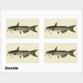 meerval Vist, Marine Life River Fish Rechthoekige Sticker (Vel)