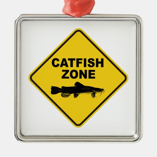 Meerval Zone Metalen Ornament (Voorkant)