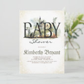 Meerverhaal Magisch en Kantelbaar Baby shower Kaart (Staand voorkant)