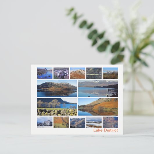 Meervoudig afbeelding van het meer briefkaart (Staand voorkant)