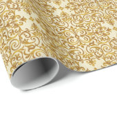 Meervoudig, antiek, goud, patroon, vouw, vouw,  cadeaupapier (Rol Hoek)