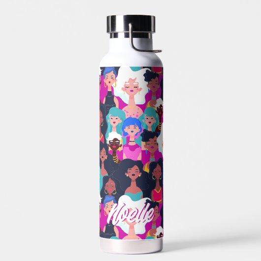 Meervoudig cultureel vrouwengezichtspatroon, Jouw  Waterfles (Links)