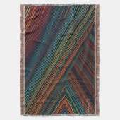 Meervoudig gekleurde lijn katoenen schroefdraad deken (Voorkant Verticaal)