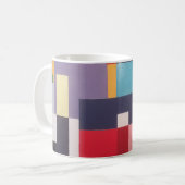 Meervoudig geometrische abstracte collage koffiemok (Voorkant links)