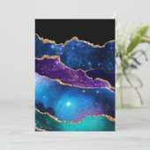 Meervoudig geplateerde Agate Stone Galaxy Sparkly Bedankkaart (Staand voorkant)