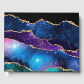 Meervoudig geplateerde Agate Stone Galaxy Sparkly  Gastenboek (Voorkant)