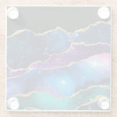 Meervoudig geplateerde Agate Stone Galaxy Sparkly Glazen Onderzetter (Achterkant)