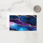 Meervoudig geplateerde Agate Stone Galaxy Sparkly Notitiekaartje (Voorkant / Achterkant in situ)