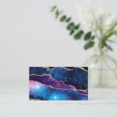 Meervoudig geplateerde Agate Stone Galaxy Sparkly  Visitekaartje (Staand voorkant)