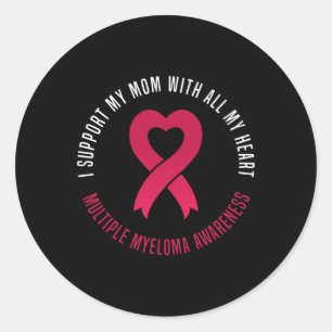 Meervoudig myeloom bewustzijn Ik steun mijn moeder Ronde Sticker