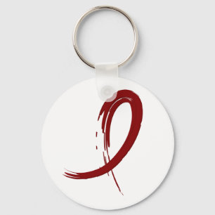 Meervoudig Myeloom's Bourgondische lint A4 Sleutelhanger