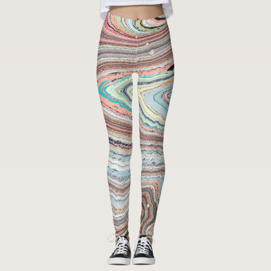 Meervoudig, origineel ontwerp van Karen Ruane Leggings (Voorkant)