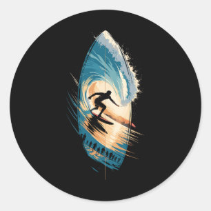 Meervoudige Belichting Surf Surfplank Surfen Surfp Ronde Sticker