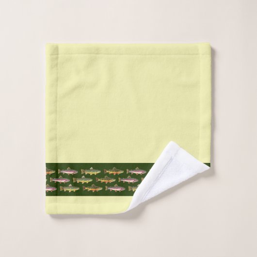 Meervoudige Brook-regenboog en bruine forel Bad Handdoek (Wasdoekje)