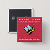 Meervoudige Button van voedselallergie (Voorkant /achterkant)