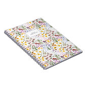 Meervoudige, dunne, kleurrijke wilde bloem notitieboek (Rechterzijde)