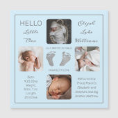 Meervoudige foto-Magnetic Birth Announance (Voorkant)
