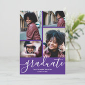 Meervoudige foto Paarse GraduPartij Kaart (Staand voorkant)
