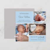 Meervoudige Fotoaankondiging//Licht Blauw Aankondiging (Voorkant / Achterkant)