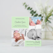 Meervoudige Fotoaankondiging//Licht Groen Aankondiging (Staand voorkant)